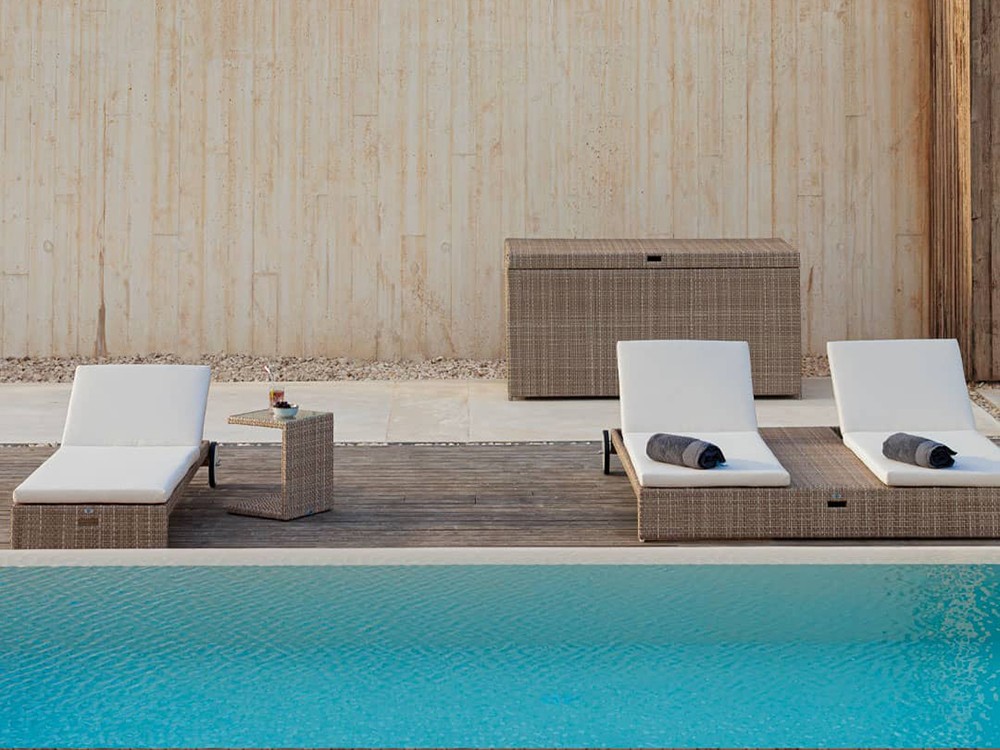 Mesa C auxiliar de fibra sintética trenzada Paloma Skyline Design - 5