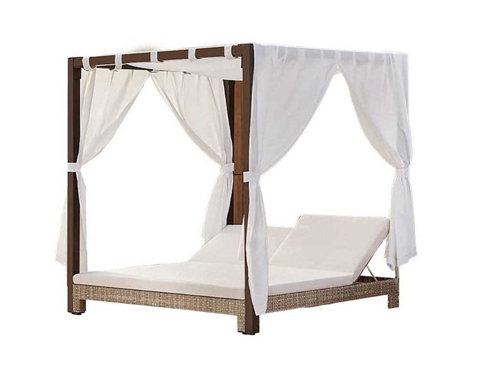 Daybed de fibra sintética trenzada y aluminio Paloma Skyline Design - 2