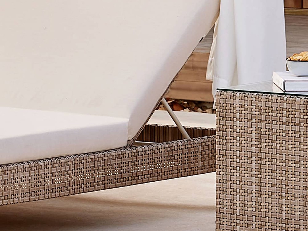 Daybed de fibra sintética trenzada y aluminio Paloma Skyline Design - 7