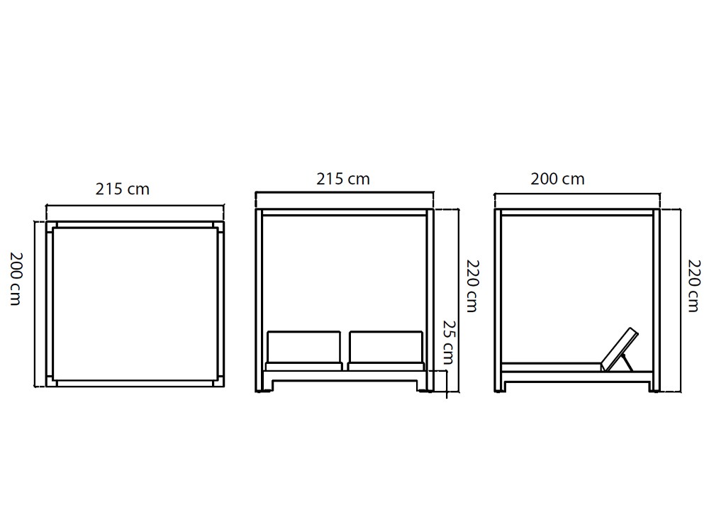 Daybed de fibra sintética trenzada y aluminio Paloma Skyline Design - 4
