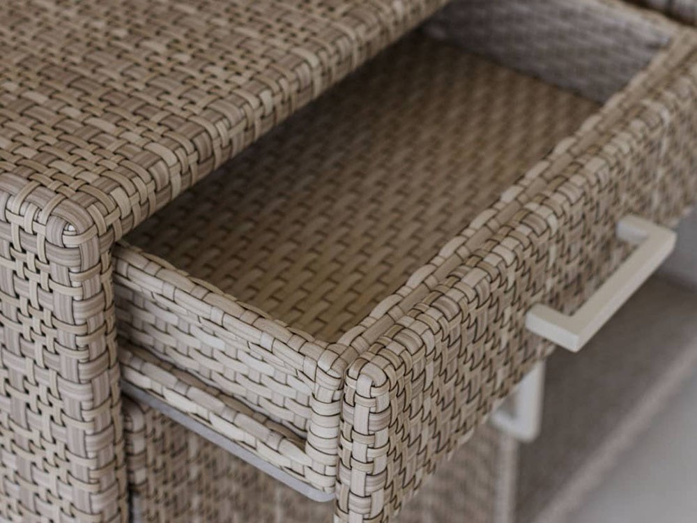 Aparador exterior de fibra sintética trenzada Paloma Skyline Design - 3