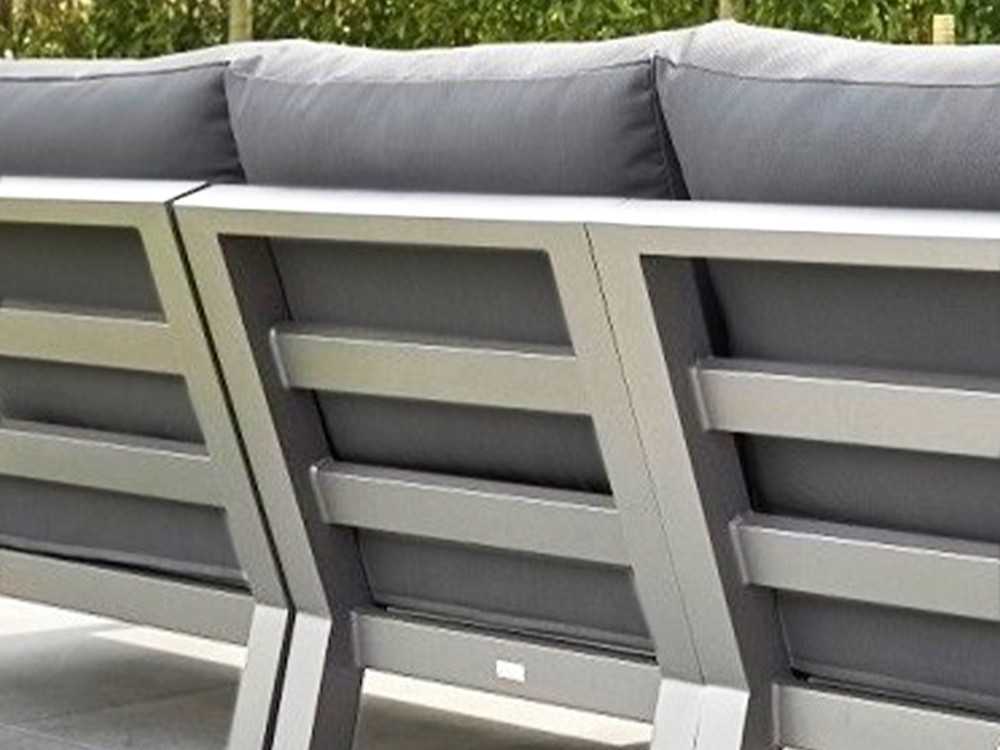 Sofá esquinero de aluminio blanco o antracita Timber Corner Majestic Garden - 4