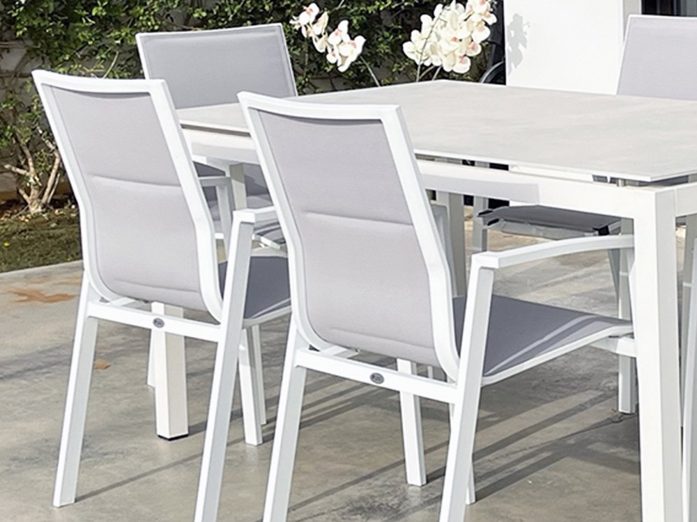 Silla exterior de aluminio y textilene Madrid Majestic Garden - 5