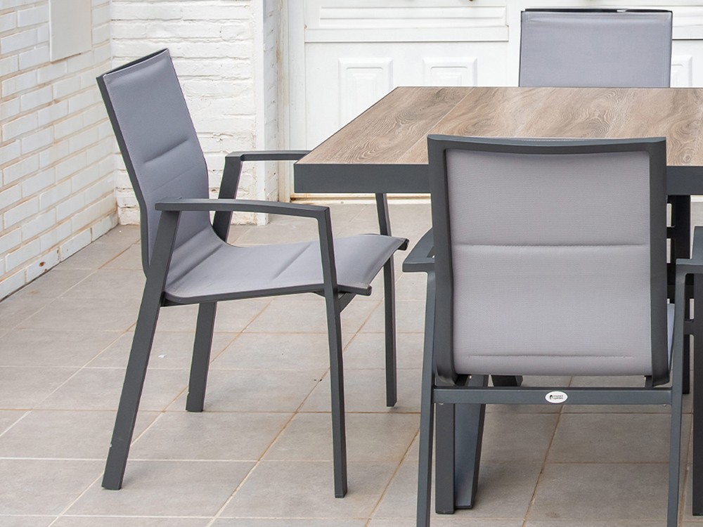 Silla exterior de aluminio y textilene Madrid Majestic Garden - 1