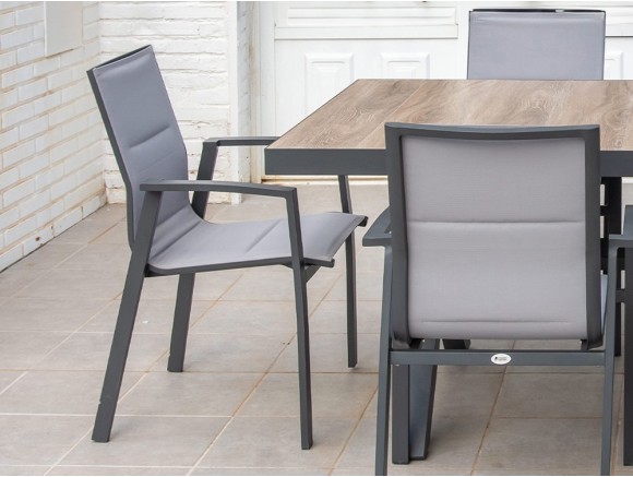 Silla exterior de aluminio y textilene Madrid Majestic Garden - 1