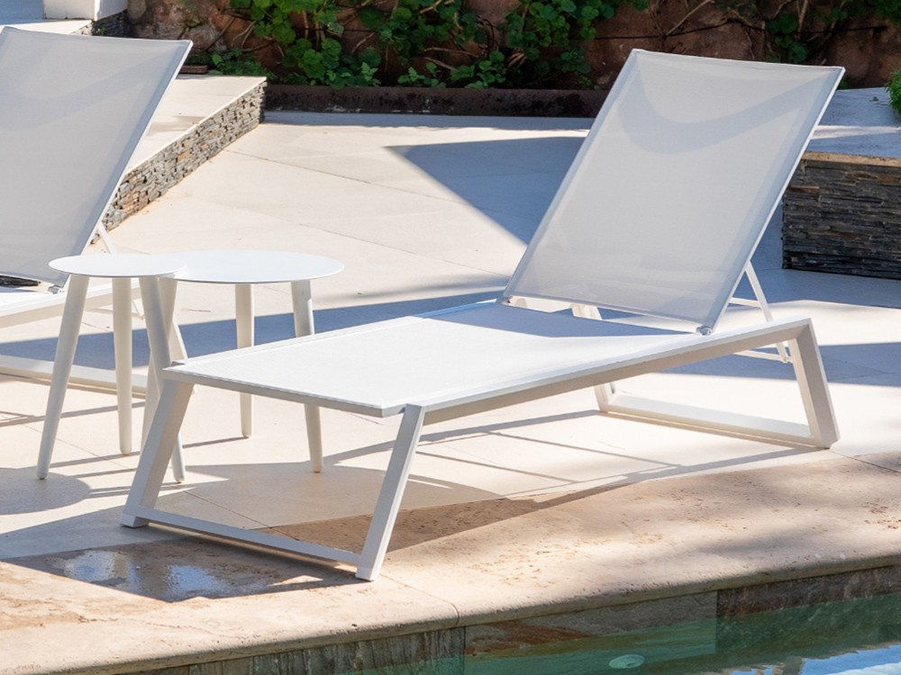 Tumbona reclinable de aluminio y textilene Tulip Majestic Garden - 1