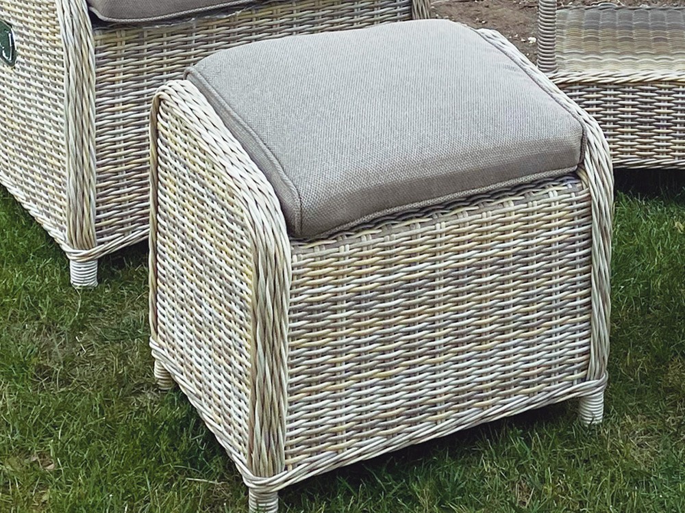 Reposapiés de fibra sintética trenzada Niza Majestic Garden - 1