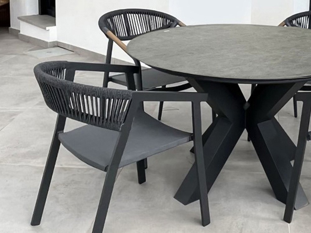 Silla para exterior de aluminio y cuerda Vilar Majestic Garden - 4