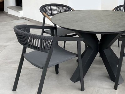 Silla para exterior de aluminio y cuerda Vilar Majestic Garden - 4