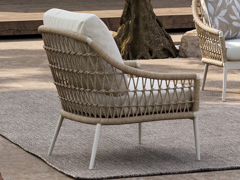 Sillón de aluminio y cuerda trenzada Florida Majestic Garden - 2