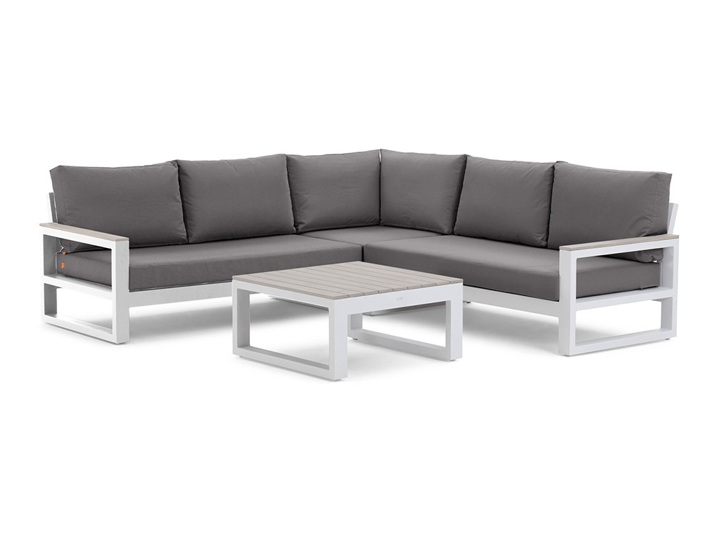 Set sofá esquinero de aluminio y teca Soho Majestic Garden - 2