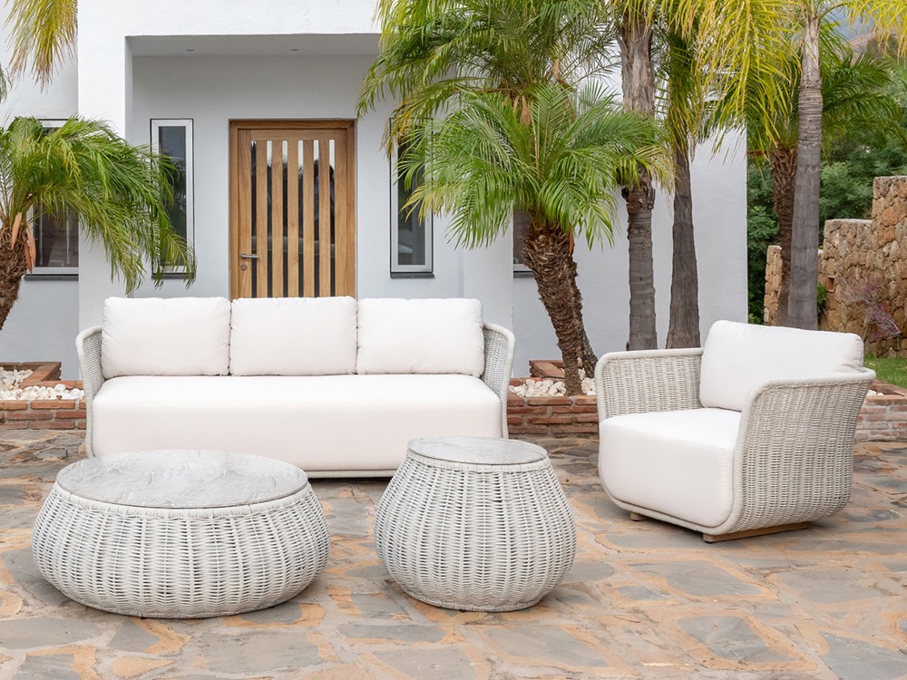 Set salón exterior de aluminio y cuerda trenzada  Asia Majestic Garden - 2