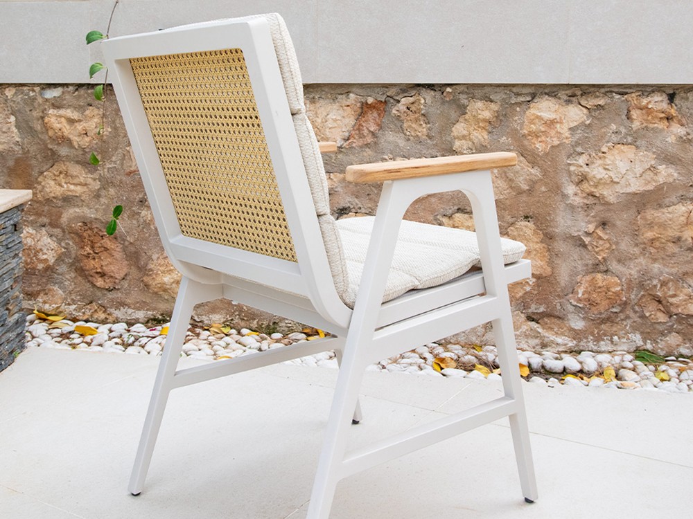 Silla de aluminio y enea Leonor Majestic Garden - 1