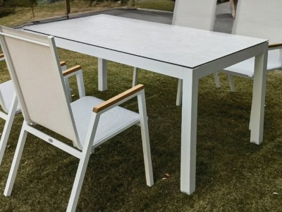 Mesa de aluminio y cristal cerámico Luxor Majestic Garden - 2