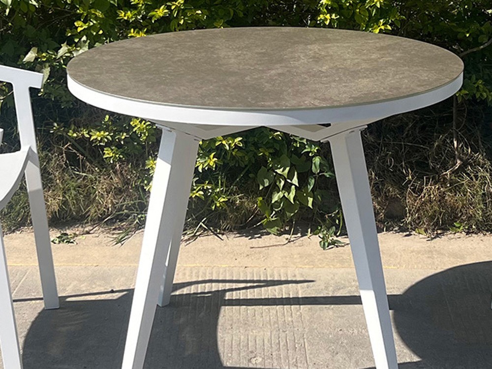 Mesa redonda de aluminio y sobre cerámico Vilar Majestic Garden - 2