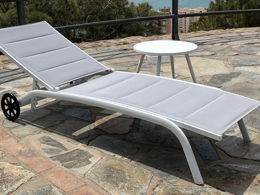 Tumbona de aluminio y textilene acolchado Roche Majestic Garden - 4