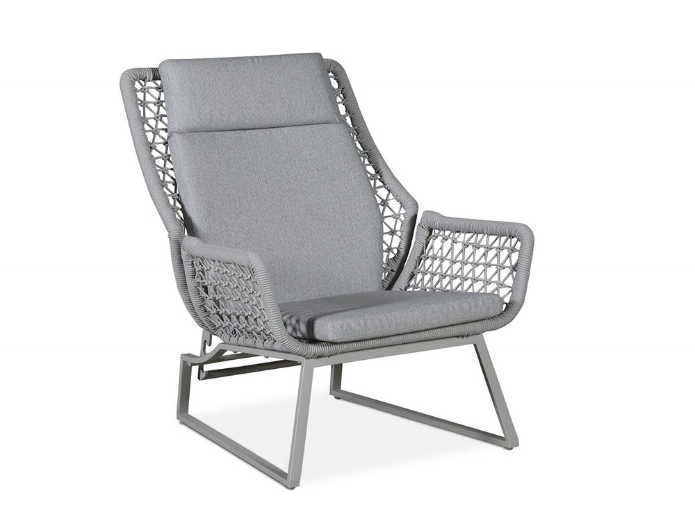 Sillón club reclinable de cuerda trenzada para salón exterior Verona Arkimueble - 7