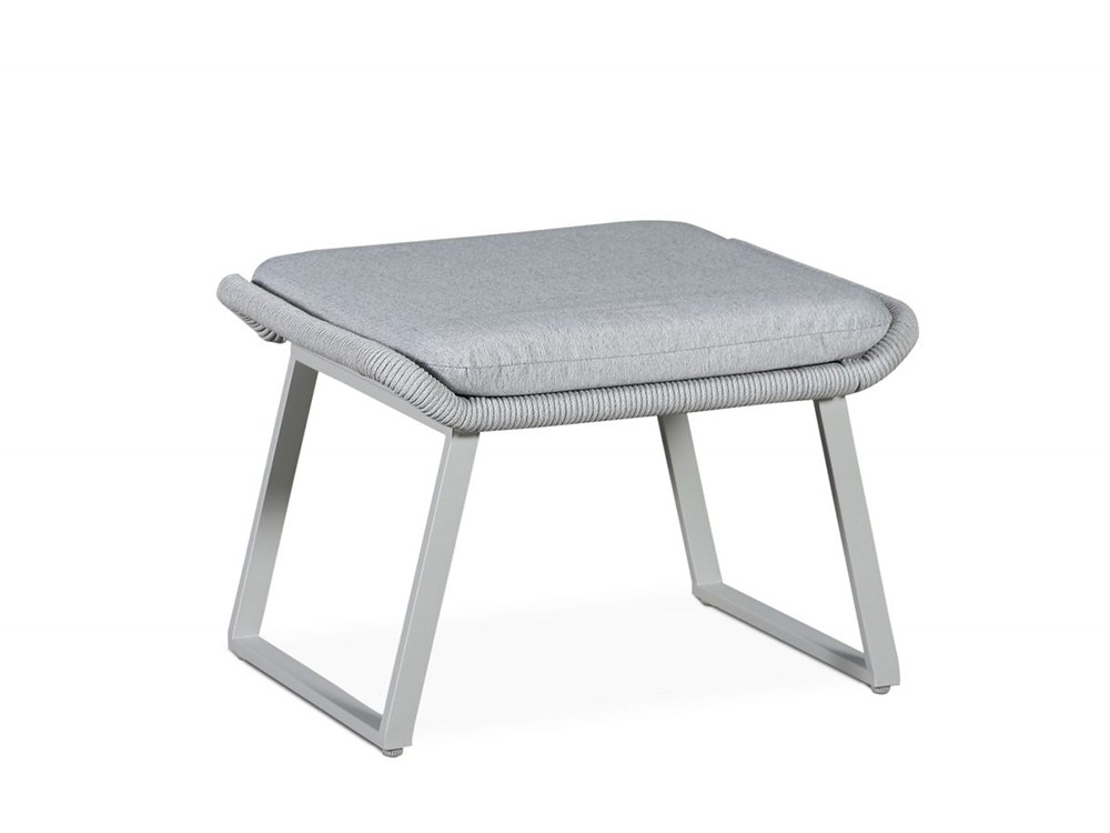Puf de aluminio y cuerda trenzada Verona Arkimueble - 1