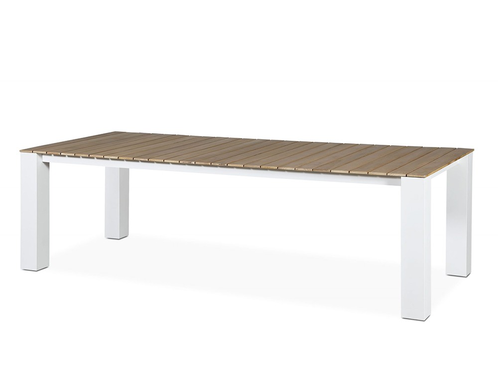 Mesa para comedor exterior de aluminio y teca Creta de Arkimueble - 4