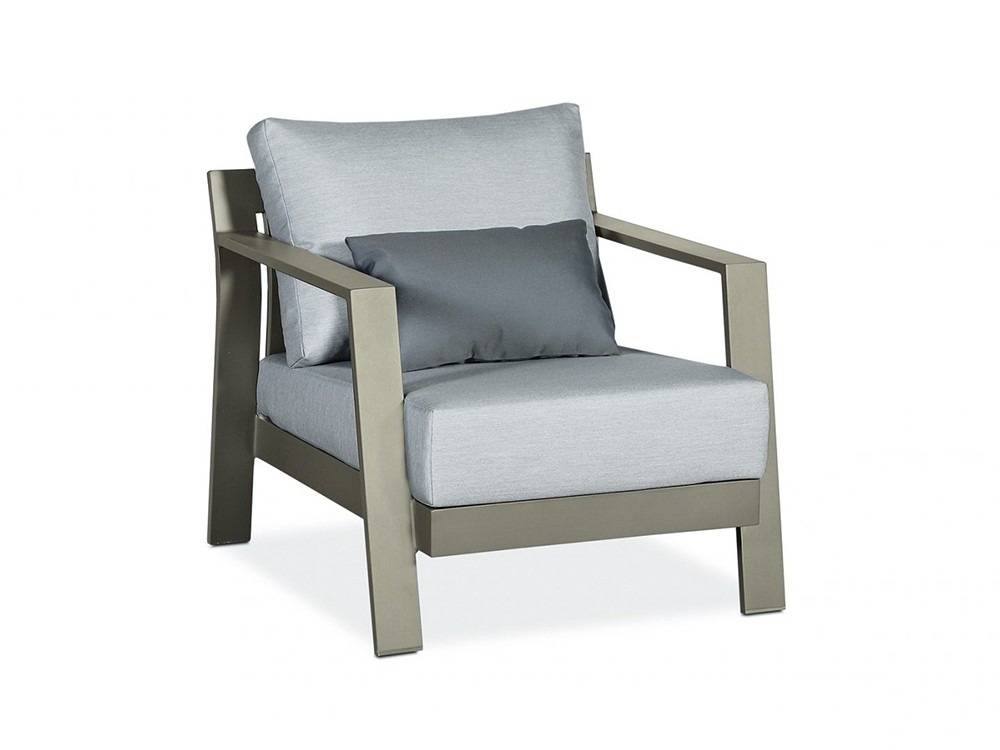Sillón de aluminio taupe para salón exterior Chipre de Arkimueble - 4