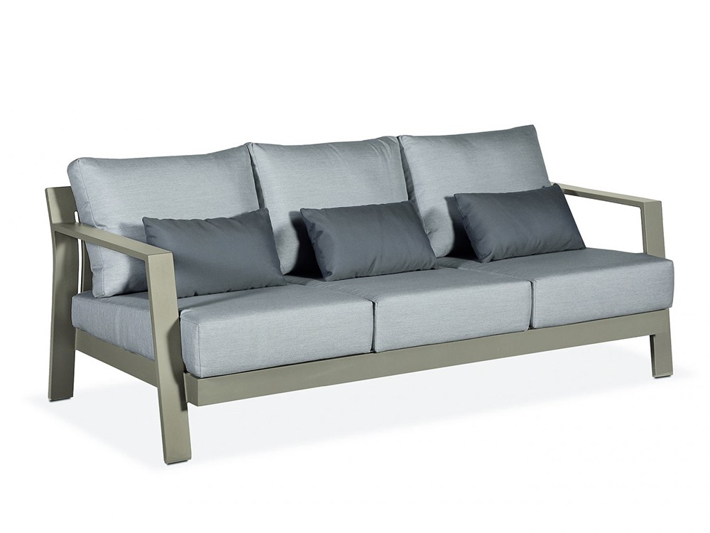 Sofá de aluminio taupe para salón exterior Chipre de Arkimueble - 6