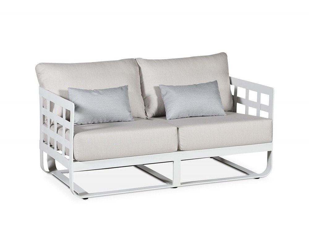 Sofá de dos o tres plazas para salón exterior de aluminio Milán Arkimueble - 7