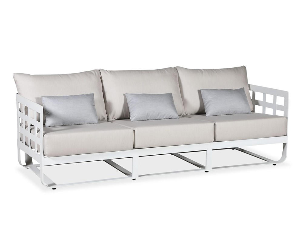 Sofá de dos o tres plazas para salón exterior de aluminio Milán Arkimueble - 8
