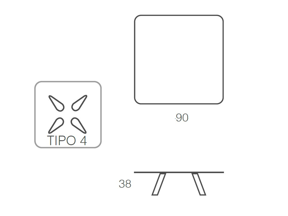 Mesa de centro cuadrada o circular Play de Ramiro Tarazona - 4
