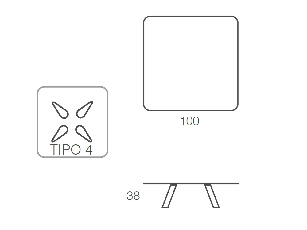 Mesa de centro cuadrada o circular Play de Ramiro Tarazona - 5