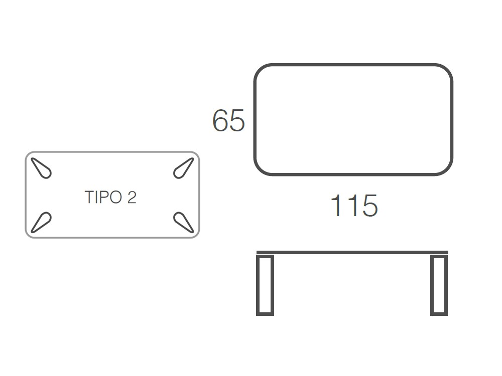 Mesa de centro rectangular Play de Ramiro Tarazona - 3