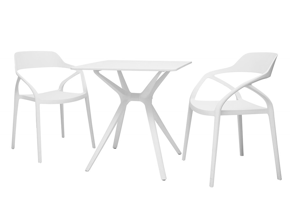 Silla apilable Pego de polipropileno blanco para exterior de Arkimueble - 2