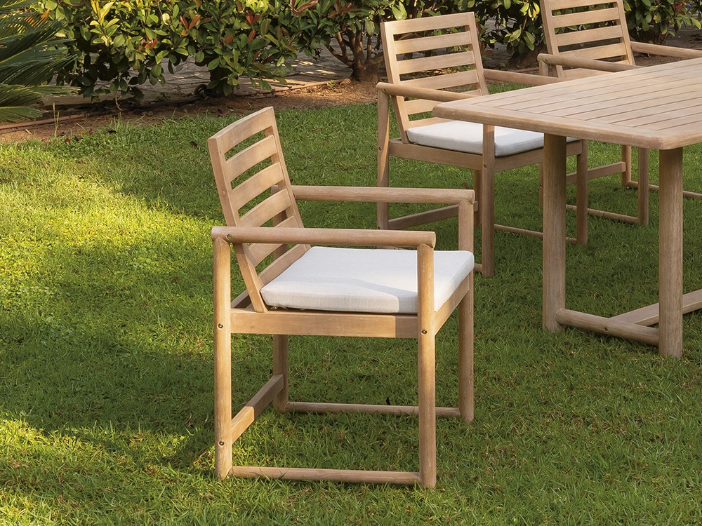 Silla de madera de eucalipto Green de Arkimueble - 1