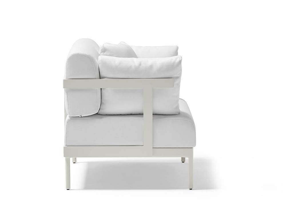 Sillón Legacy Essence para salón exterior de aluminio blanco o gris con cojines agora de Point - 8