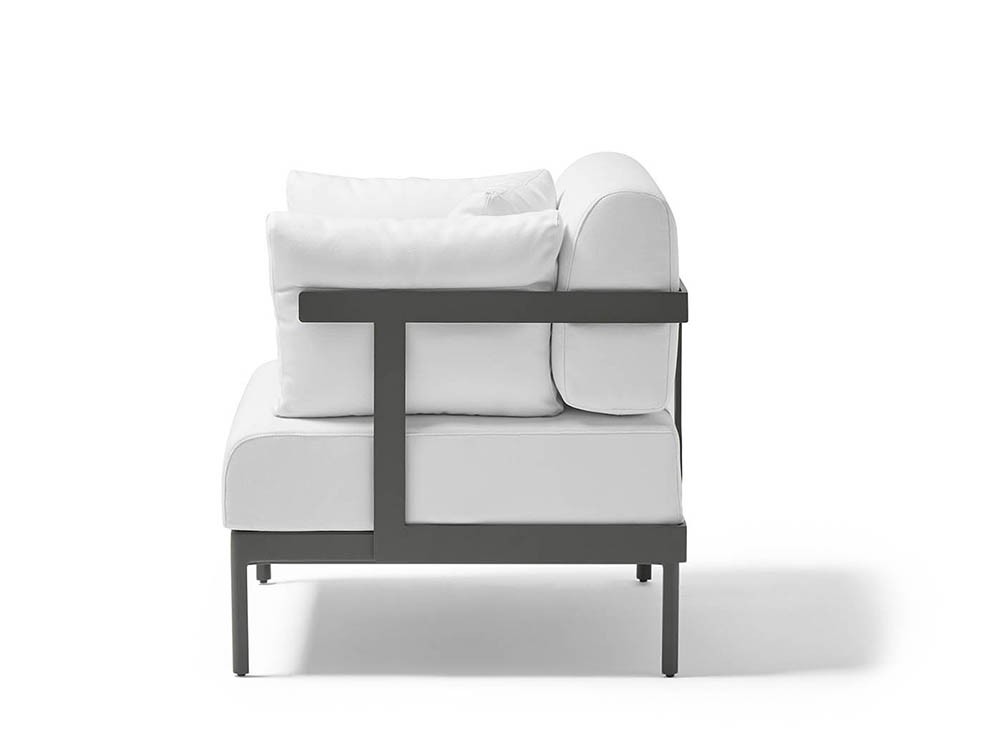 Sillón Legacy Essence para salón exterior de aluminio blanco o gris con cojines agora de Point - 19