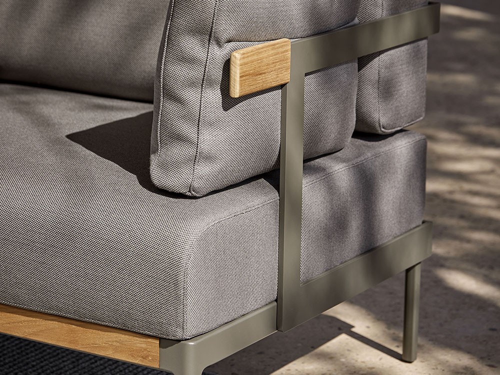 Sillón Legacy Essence para salón exterior de aluminio blanco o gris con cojines agora de Point - 29