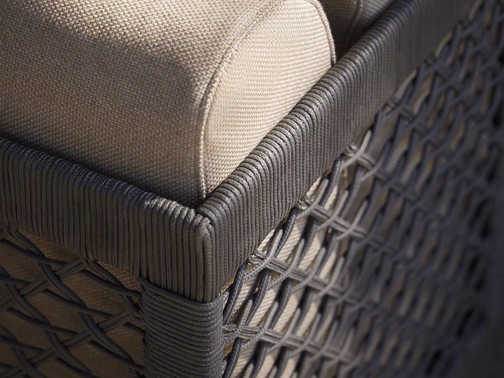 Sofá de dos o tres plazas para salón exterior Legacy Woven de aluminio y cuerda trenzada de Point  - 10