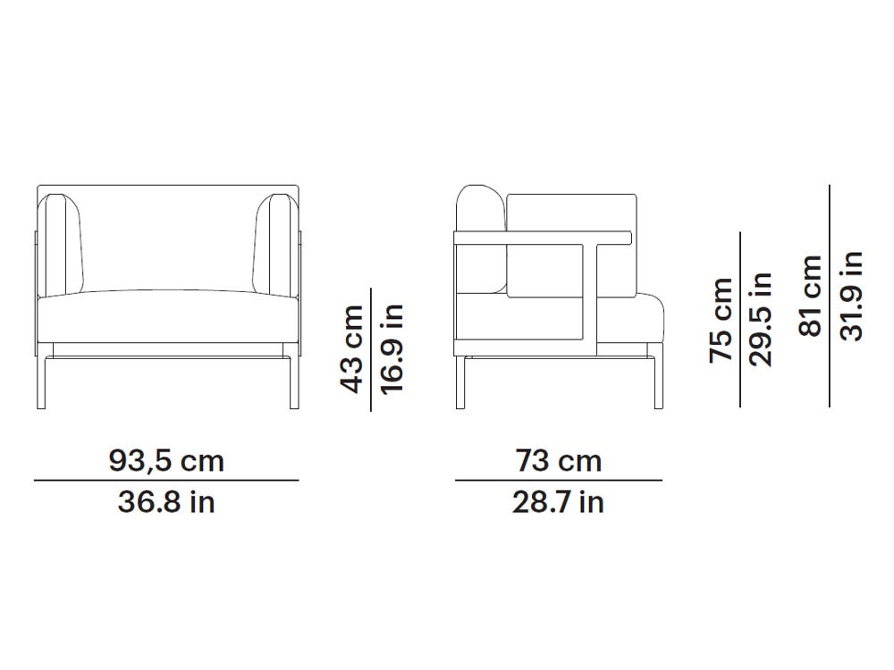 Sillón Legacy Essence para salón exterior de aluminio blanco o gris con cojines agora de Point - 30