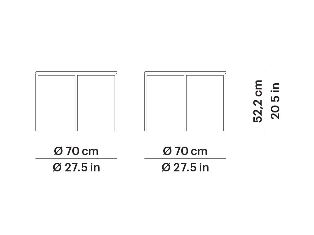 Mesa auxiliar redonda para salón exterior de aluminio y hpl City Point - 5