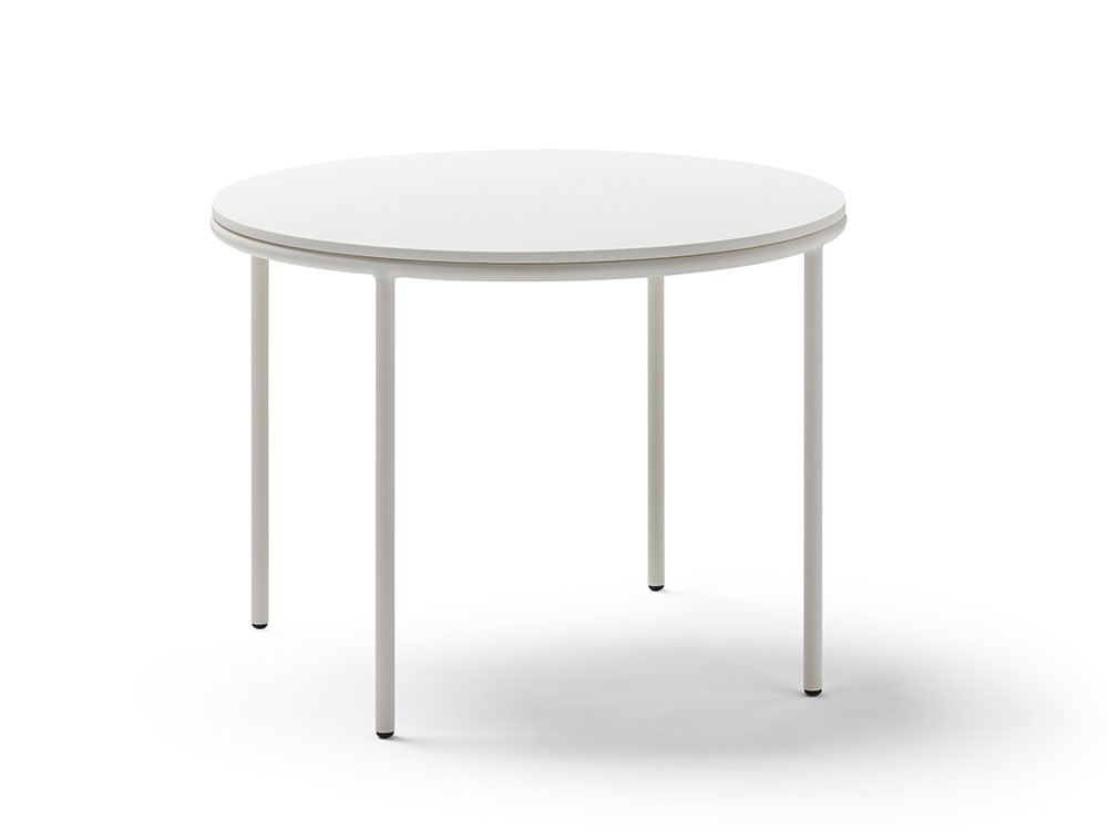 Mesa auxiliar redonda para salón exterior de aluminio y hpl City Point - 3