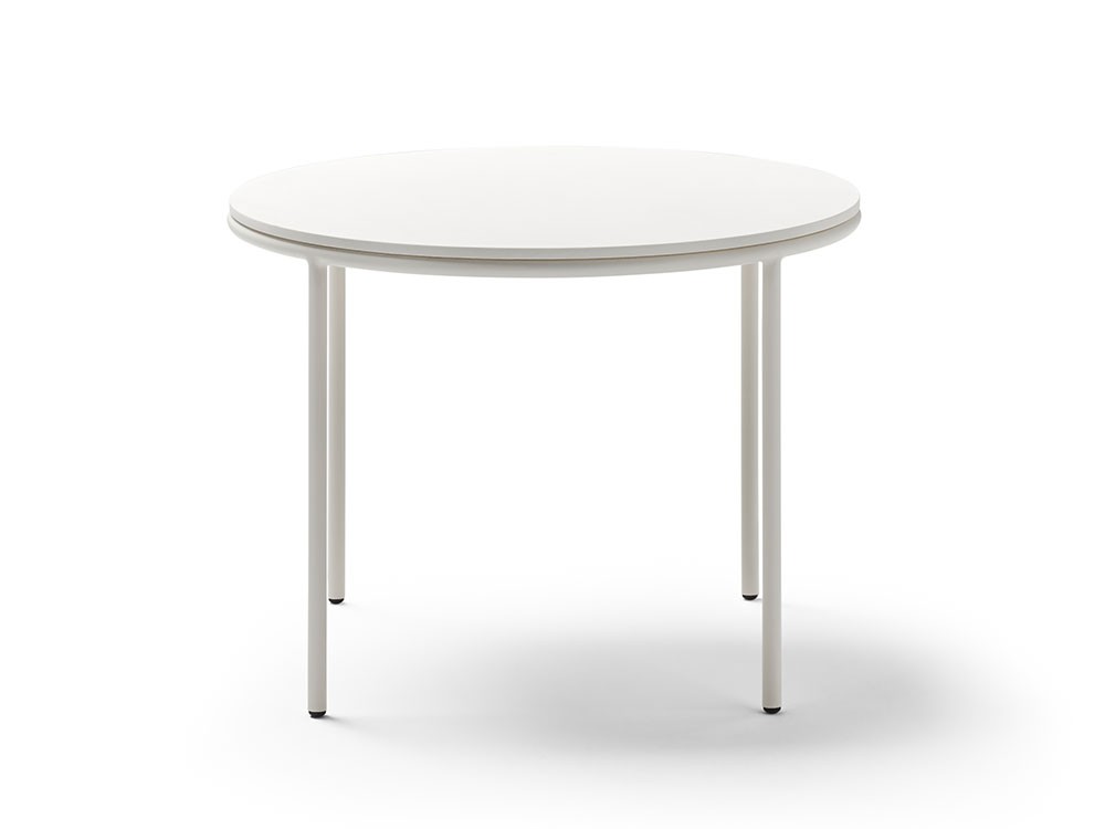 Mesa auxiliar redonda para salón exterior de aluminio y hpl City Point - 4