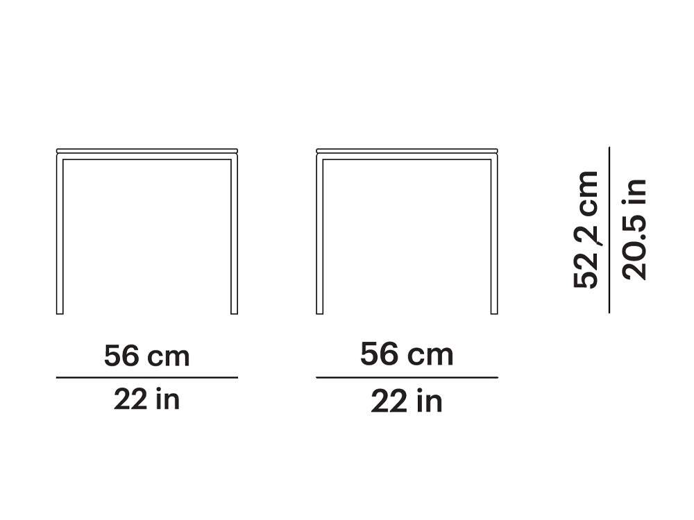 Mesa auxiliar cuadrada para salón exterior de aluminio y hpl o porcelánico City Point - 5