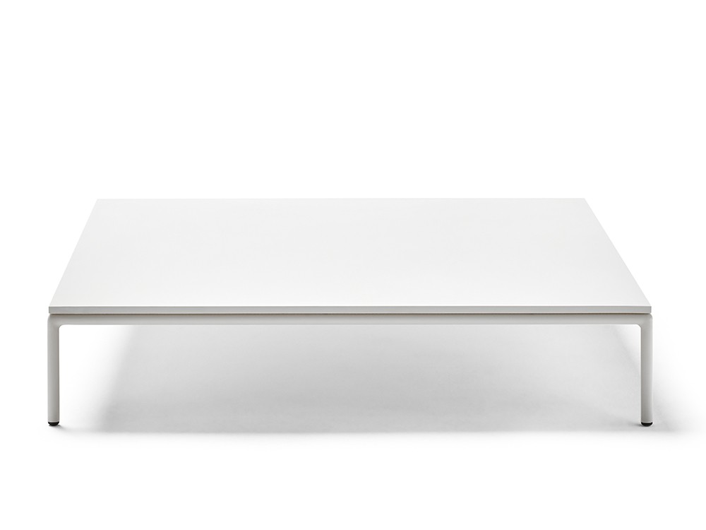 Mesa de centro cuadrada para salón exterior de aluminio y hpl o porcelánico City Point - 3