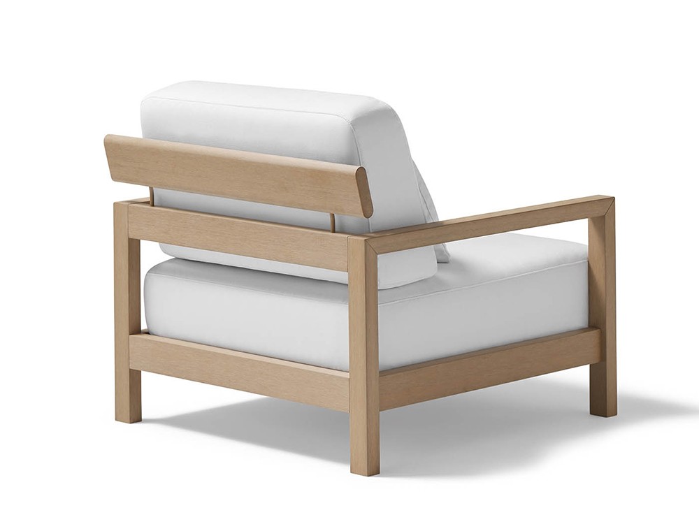 Sillón para salón exterior de techteak con asientos tapizados Kubik de Point - 5