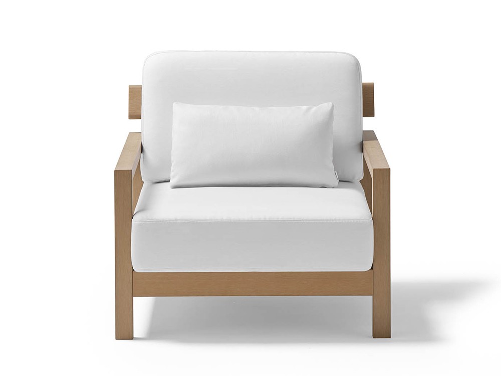 Sillón para salón exterior de techteak con asientos tapizados Kubik de Point - 10