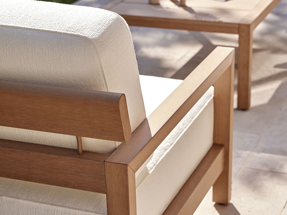 Sillón para salón exterior de techteak con asientos tapizados Kubik de Point - 13