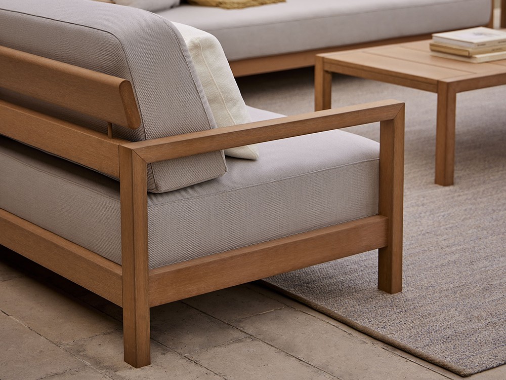 Sillón para salón exterior de techteak con asientos tapizados Kubik de Point - 16