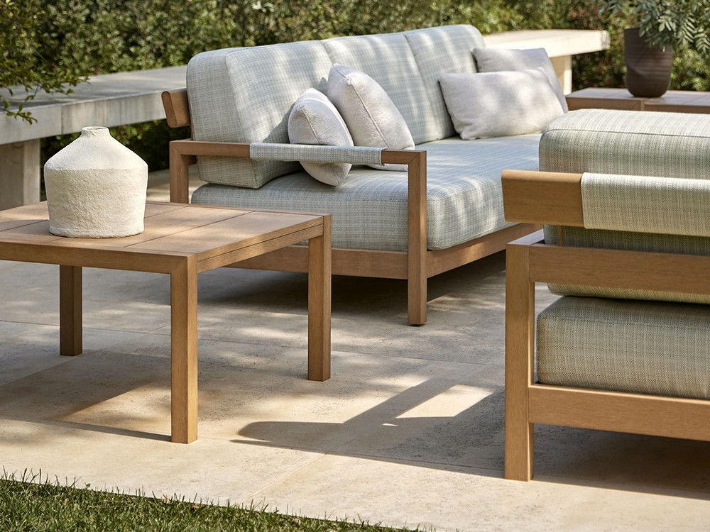 Mesa auxiliar para salón exterior de techteak Kubik de Point - 5