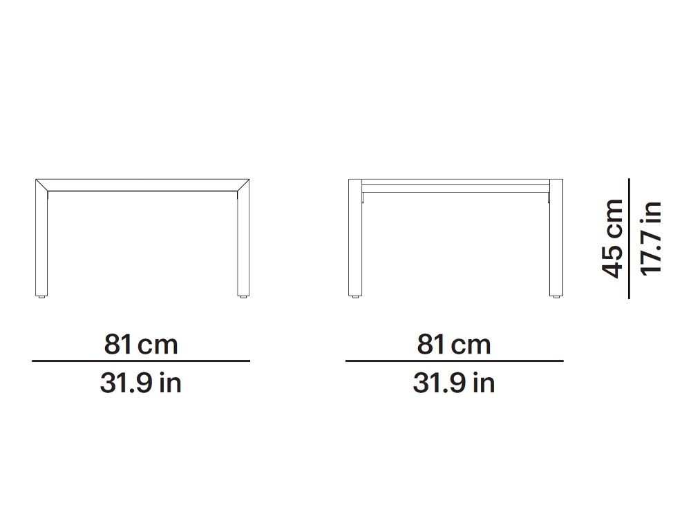 Mesa auxiliar para salón exterior de techteak Kubik de Point - 8
