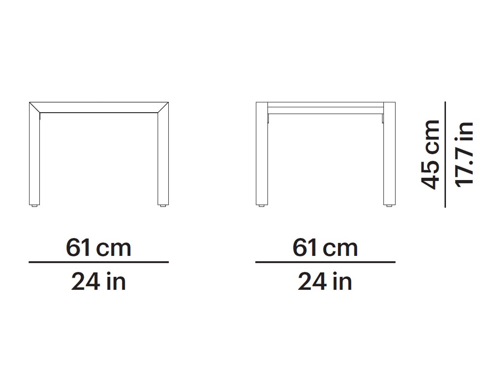 Mesa auxiliar para salón exterior de techteak Kubik de Point - 7