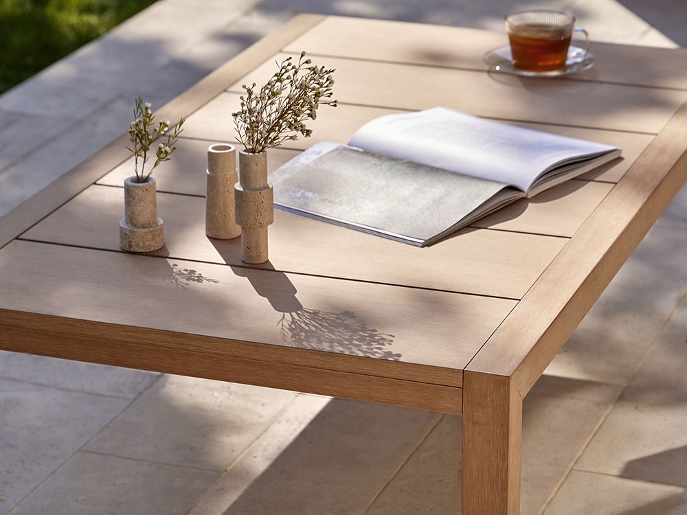 Mesa de centro para salón exterior de techteak Kubik de Point - 4